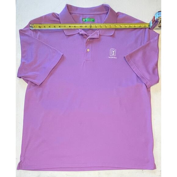 Oxford Golf TPC San Antonio Purple Polo Shirt Men’s Sz XL Earth Tech Super Dry - Picture 4 of 10